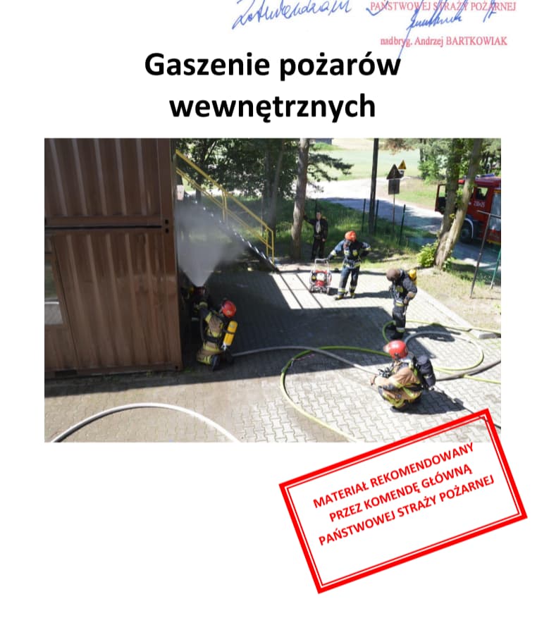 „Gaszenie pożarów wewnętrznych” – Szymon Kokot, materiał dydaktyczny, KG PSP, 2020